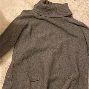 Soft grey turtleneck sweater